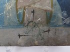 Antique Retablo Painted Tin With Our Lady Of Peace 6 75  Wide X 10  Tall
