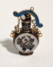 Vintage Chinese Cloisonne Enamel Brass Miniature Perfume Bottle