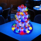 4-tier Led Acrylic Cupcake Stand - Premium Dessert Tree Tower For Cake Holder