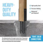 Heavy Duty U-shape Metal Post Base Holder  4  x4    internal 3 5 x3 5    Wet Con