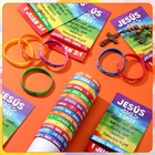 30 Sets  60 Pcs Spanish Jesus Loves Me Silicone Wristbands With Jesus Me
