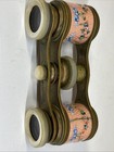 Antique French Pink Guilloche Enamel Opera Glasses Brass Mother Of Pearl 1900   s