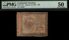 Cc-94     Pmg Au50       35  January 14  1779 Continental Colonial Currency Note