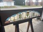   Antique Stained Glass Transom Window   63 X 16   Architectural Salvage