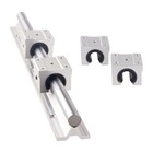 1 2 Set Sbr12 16 20 25 Linear Rail Shaft sbr12 16 20 25uu Bearing Blocks Cnc