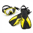Snorkeling Gear Set With Led Light   Adjustable Fins  Snorkel Gear For Swimming
