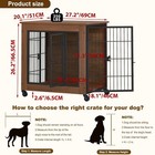 27 2  Mobile Dog Crate Furniture Kennel Side Table Indoor Pet Cage 2 Steel Doors