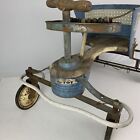 Vintage 1950s Taylor Tot Metal Wood Baby Stroller Walker Blue White Child Buggy