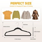 30 Pack Heavy Duty Velvet Hangers Non-slip Flocked Felt With Shoulder Notches