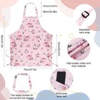 Floral Apron For Women  Adjustable Kitchen Aprons With 2 Pockets Vintage Cute   
