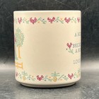 Vtg Russ Berrie Cross Stitch Home Love Dreams Ceramic Coffee Mug Cross Stitch