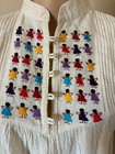 Vtg Mexican Embroidered Boho Hippie Blouse Top S m