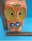 Vintage 60s 70s Owl Chalkware Piggy Bank Plaster Kitschy Psychedelic Retro Mcm