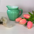 Vintage Hazel Atlas Creamer 4 Inch Tall 1930   s Green
