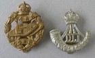 Lot Vintage Regimental Insignia Cap Badges British Tank Corps Dli Notts Derby