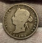 1872-h Canada 25 Cents Silver Queen Victoria - Combined Shipping  A555