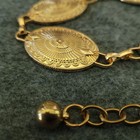Gold Tone Medallion Chain Belt 40  Ornate Oval Disc Boho