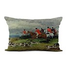 Throw Pillow Cover 12x20 Inch Randolph Fox Hunting In 20  X 12   pack Of 1 