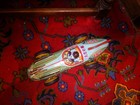 Rare 50s Big Yonezawa Atom Car Tinplate Racer Japan Tin Toy Space Age Rocket Jet