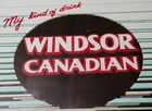 Vintage Antique Bar Advertising Mirror   Rare Canadian Whisky   So Cool      Teal 