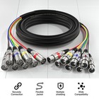 8 Channel Xlr Male To Female Snake Cable Colored Stage Audio Cord 10ft