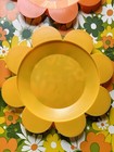 Vintage Beautyflex Mod Daisy Flower Power Hard Plastic Paper Plate Holders Set 4