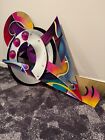 Shlomi Haziza Acrylic Metal Hanging Wall Art Vintage Abstract Sculpture Signed 