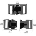 5 8   16mm  Metal Contoured Side Release Buckle For Paracord Bracelet dog Collar