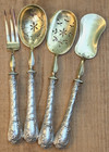 Beautiful French Antique Silver Candies Dessert Serving Set 4 Pieces