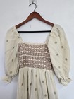 Vtg Dress Womens 2 Floral Tiered Ruffle Babydoll Milkmaid Cottagecore Romantic