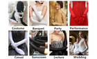 3 Pairs Combo Women s Party Wedding 22  Long Satin Finger Gloves
