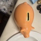 Tiffany   Co  Ceramic Piggy Bank Peach orange Pig Coin Bank Animals Theme
