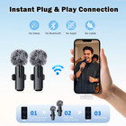 Wireless 2 Pack Clip-on Mini Microphone Compatible With Iphone Ipad Android For