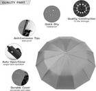 Automatic Umbrellas Travel Umbrella 12 Ribs Compact Windproof Folding Umbrella