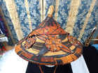 Fulani Conical Shaped Herders Hat Straw leather Hand Made West African