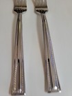 2 Dinner Forks Annabella  18 10 Stainless  By Gorham Silver Classic Beaded Rope