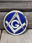 Vintage Masonic Masons Freemason - Enamel   Copper - Vehicle Badge Emblem   Hbd3