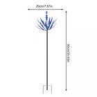 Outdoor Yard Blue Lawn Garden Decor Kinetic Wind Spinner Metal Sculpture