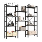 Triple 4-tier Bookshelf With 11 Open Display Shelves