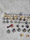 Vintage Sewing Thimble Lot Of 67 Piece Metal Novelty Metal Brass 925 Disney 