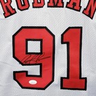 Dennis Rodman Signed Chicago White Basketball Jersey Black Ink  beckett 