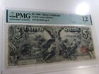 Fr  270 1896  5 Silver Certificate   educational Note   Pmg 12 - Fine Trimmed