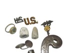 Original Civil War Wwi Us Military Lot Bracelet Nurse Pin Ring Pins Bullets Dr11
