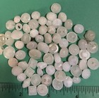  65  Vintage Diminutive White Glass Shank Baby Doll Craft Buttons-z278