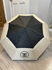 Chanel Umbrella Classic Automatic Open collapse With Carry Pouch Birthday Gift