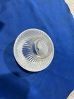 Vintage Art Deco Frosted   Clear Glass Ceiling Light Shade 6    X 6    X 2    Opening