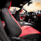 Menifomory For Ford Mustang Hardtop Coupe Seat Cover 2015-25 Full Set Red black