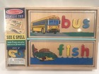 Melissa   Doug Wooden See   Spell Educational learning Spelling Puzzle Toy New