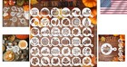 Reusable Thanksgiving Stencil Set - 36 Designs For Festive Dessert Decoration