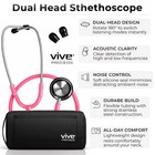 Vive Precision Dualhead Stethoscope - Dual Head 1 Count  pack Of 1   Pink